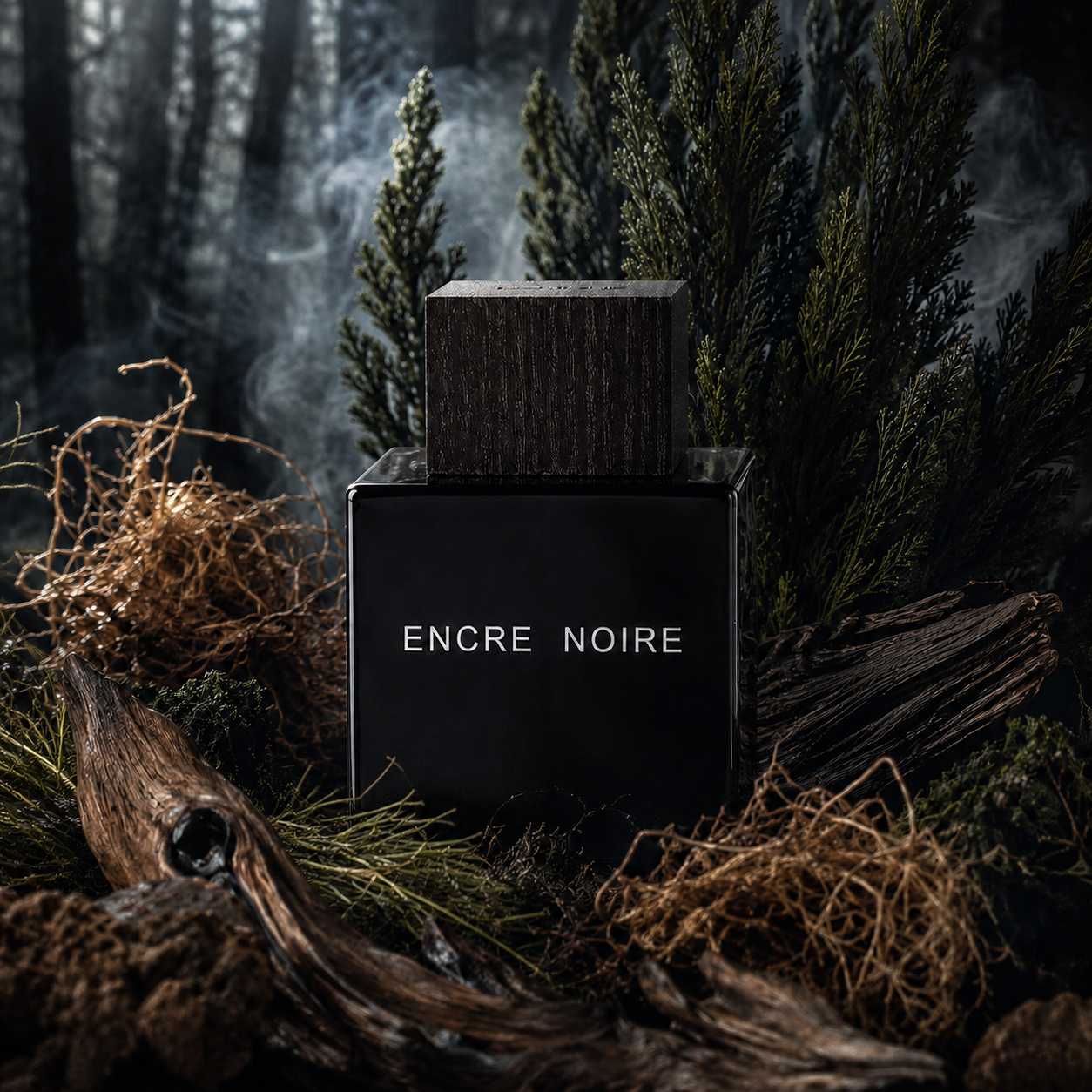 Decant Lalique Encre Noire Eau de Toilette perfume masculino amaderado con ciprés y vetiver