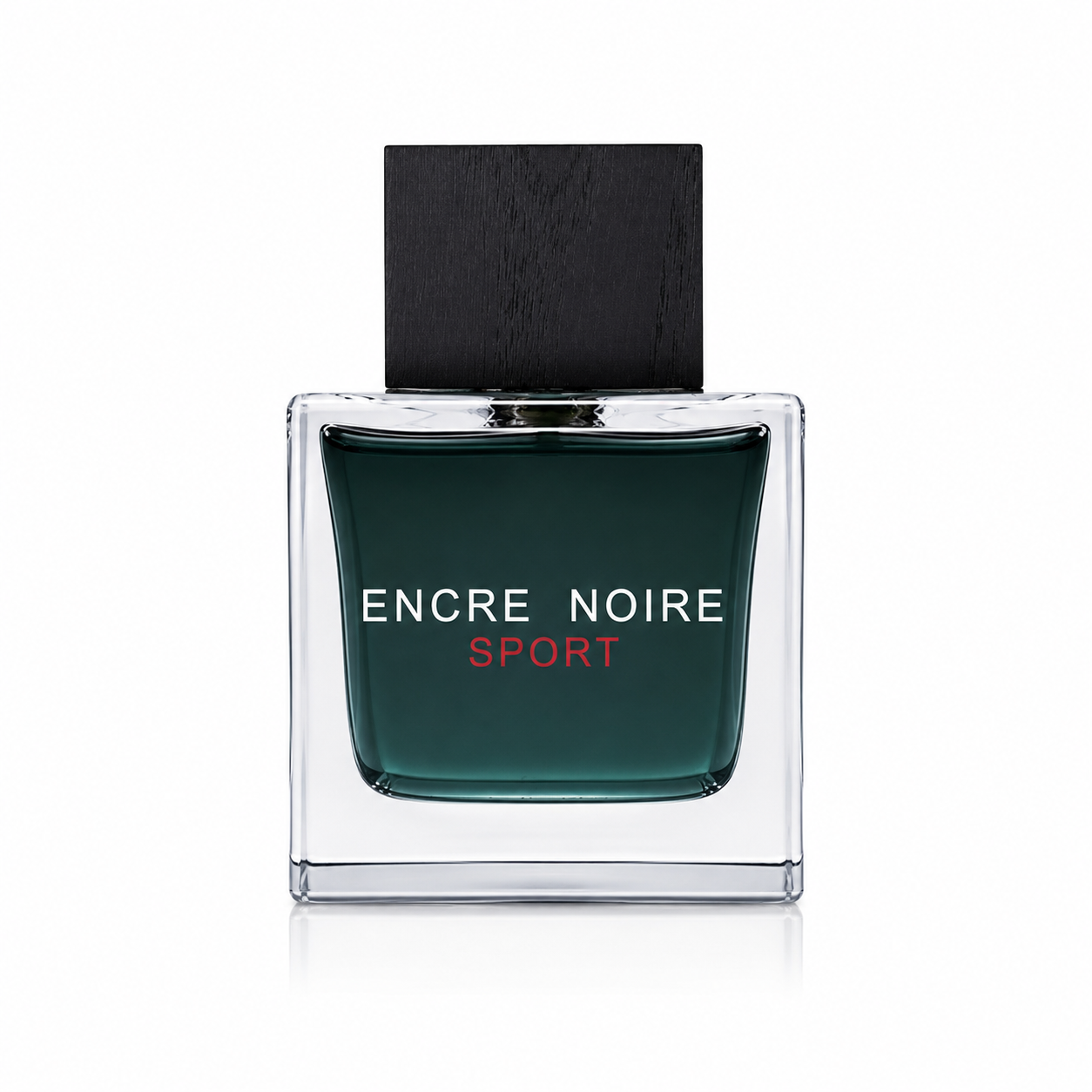 Botella de Lalique Encre Noire Sport perfume masculino fresco con vetiver, ciprés y notas acuáticas