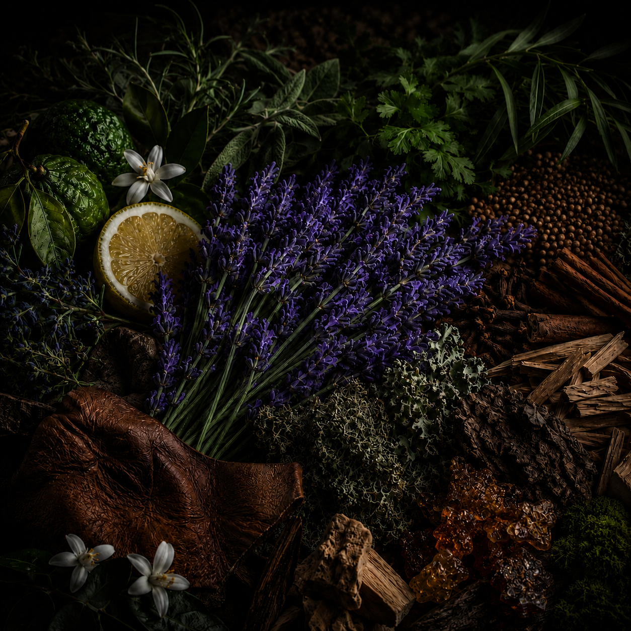 Notas olfativas de Safari for Men de Ralph Lauren con lavanda, aldehídos, cuero, musgo de roble, sándalo, cedro, pachulí y ámbar.