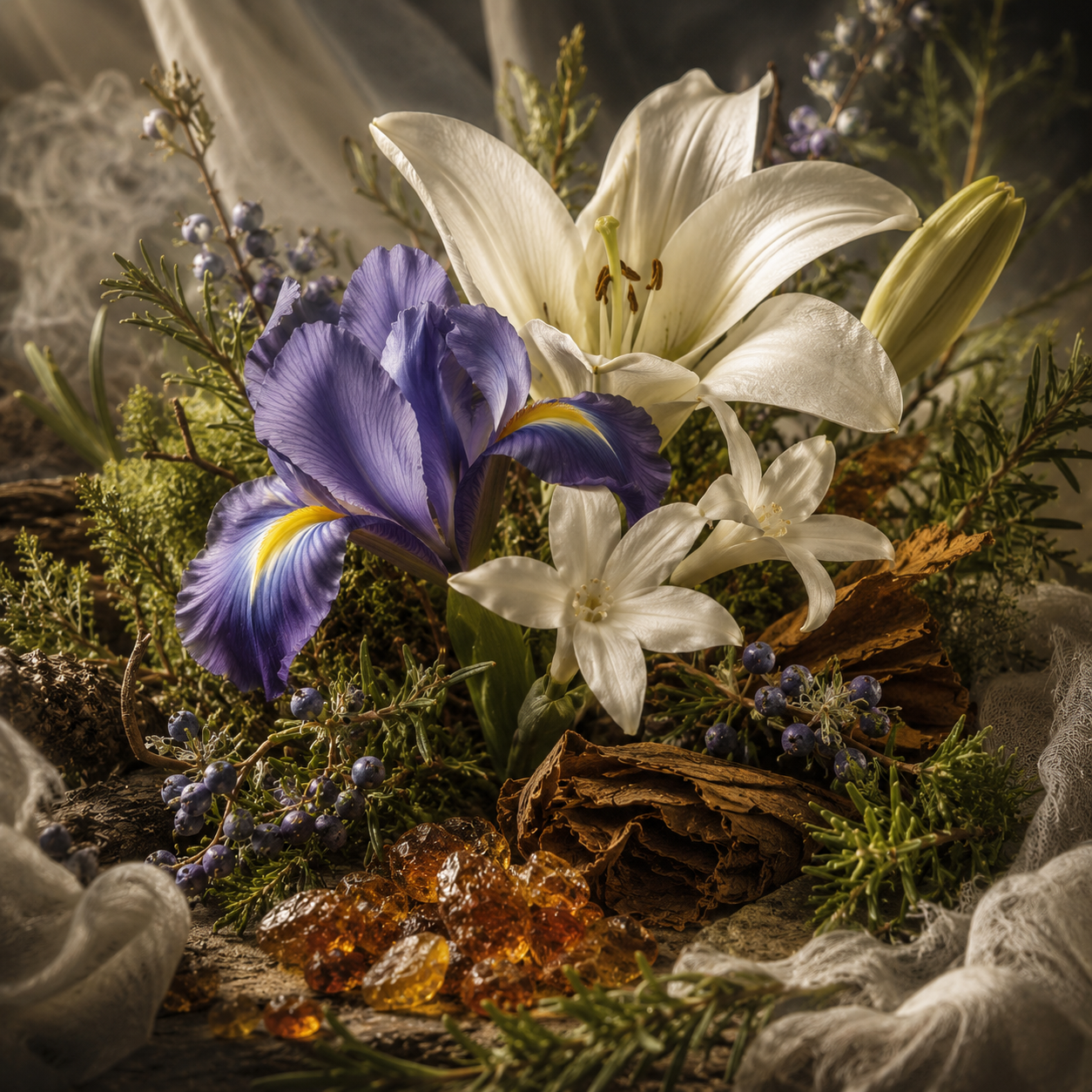 Notas olfativas de Versace The Dreamer con artemisia, estragón, enebro, iris, lino, lirio, flor de tabaco y ámbar.